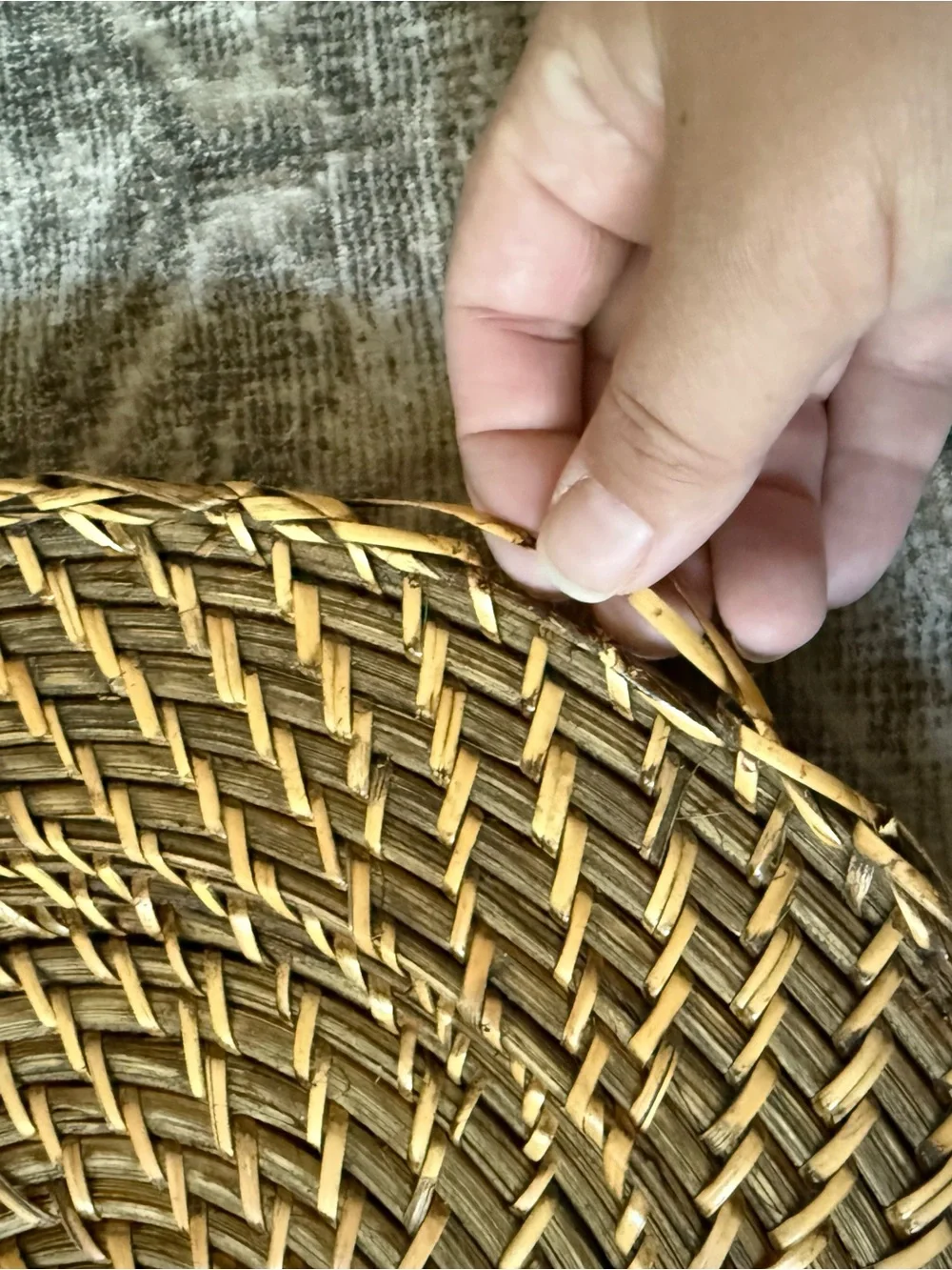 Woven Rattan Charger Plates-Six Total